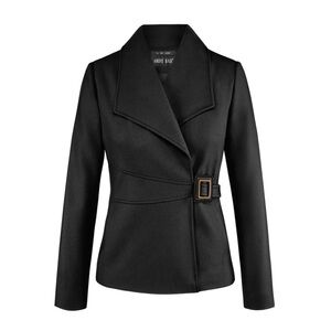 Andre Badi Wool Blend Belted Jacket Black XS - Small